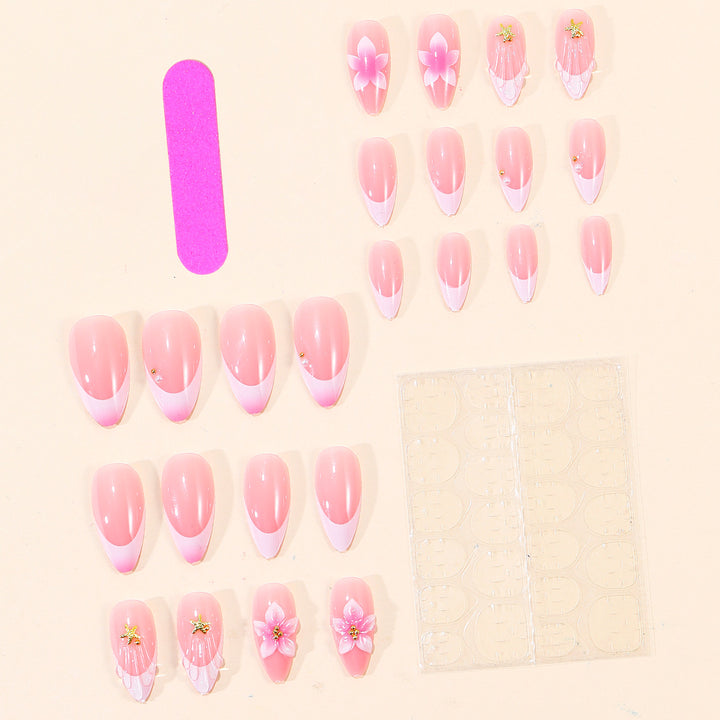 Floral Accent Nail Art Bowlift