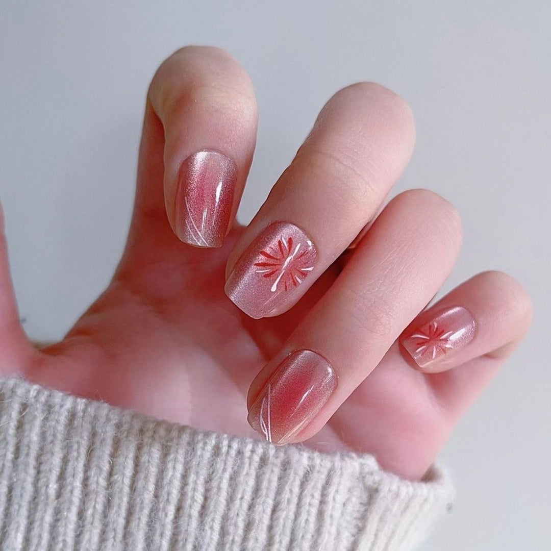 Premium Glitter Press-On Nail Set Bowlift