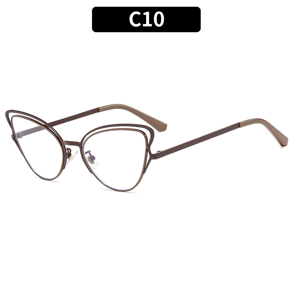 Women's Cat-Eye Sunglasses with Luxurious Metal Frame and High-Quality Gradient Lenses Bowlift