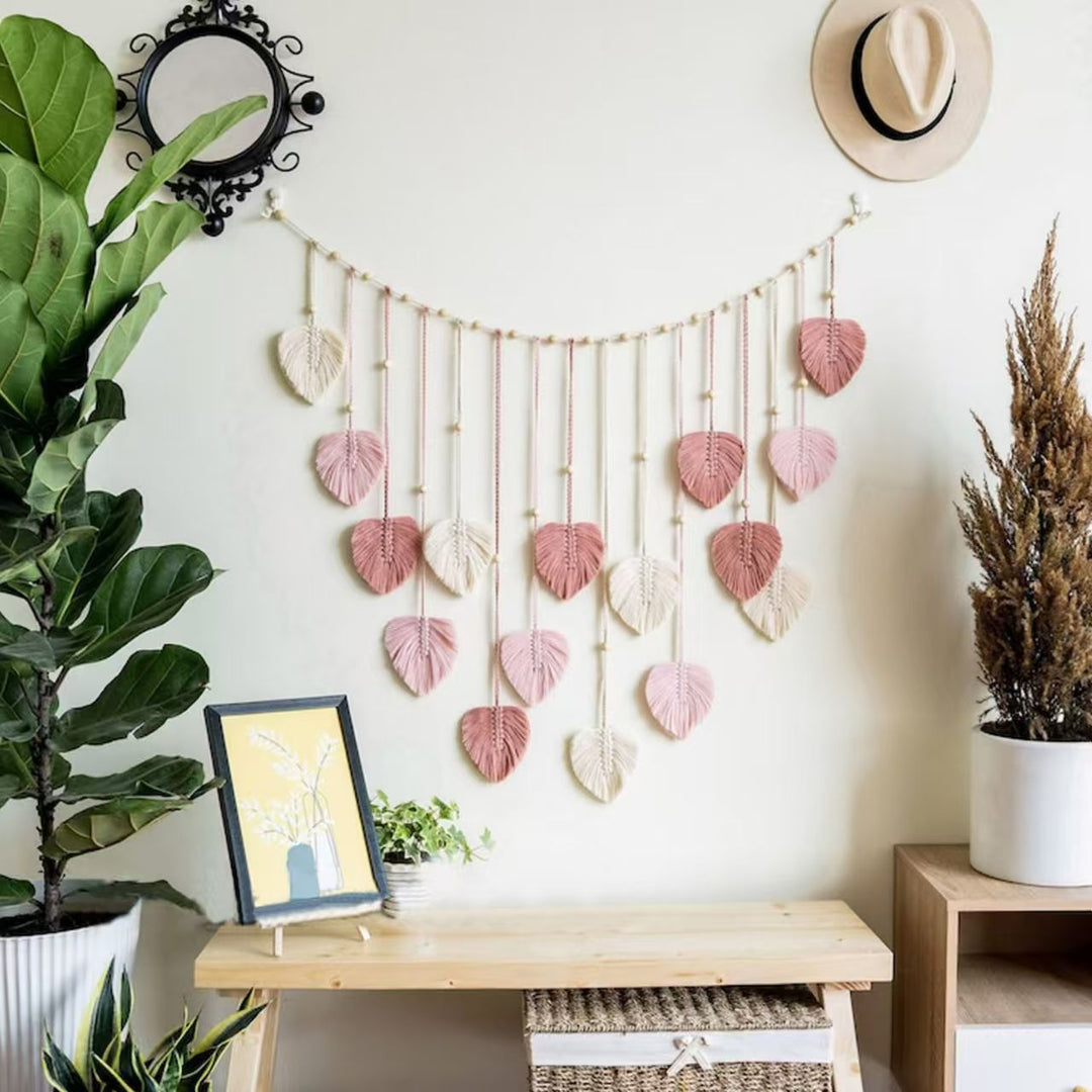 Decorative Macrame Leaf Garland