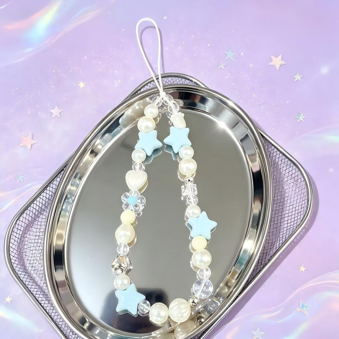 Decorative Star and Pearl Phone Charm Bowlift