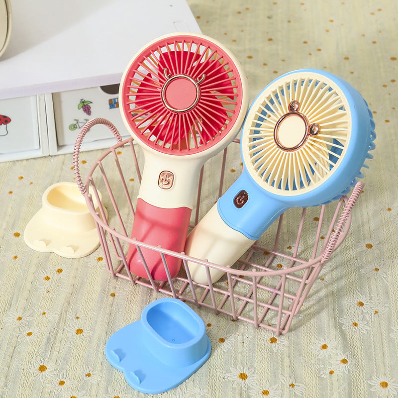 Portable USB Hand Fan with Cute Animal Design Bowlift