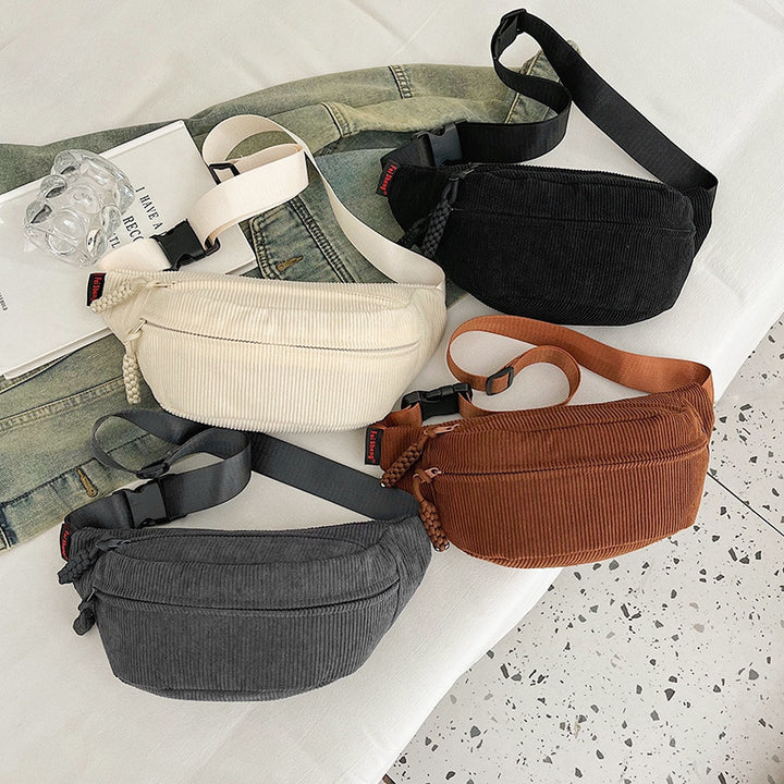 WoTrendy Corduroy Crossbody Bag Bowlift