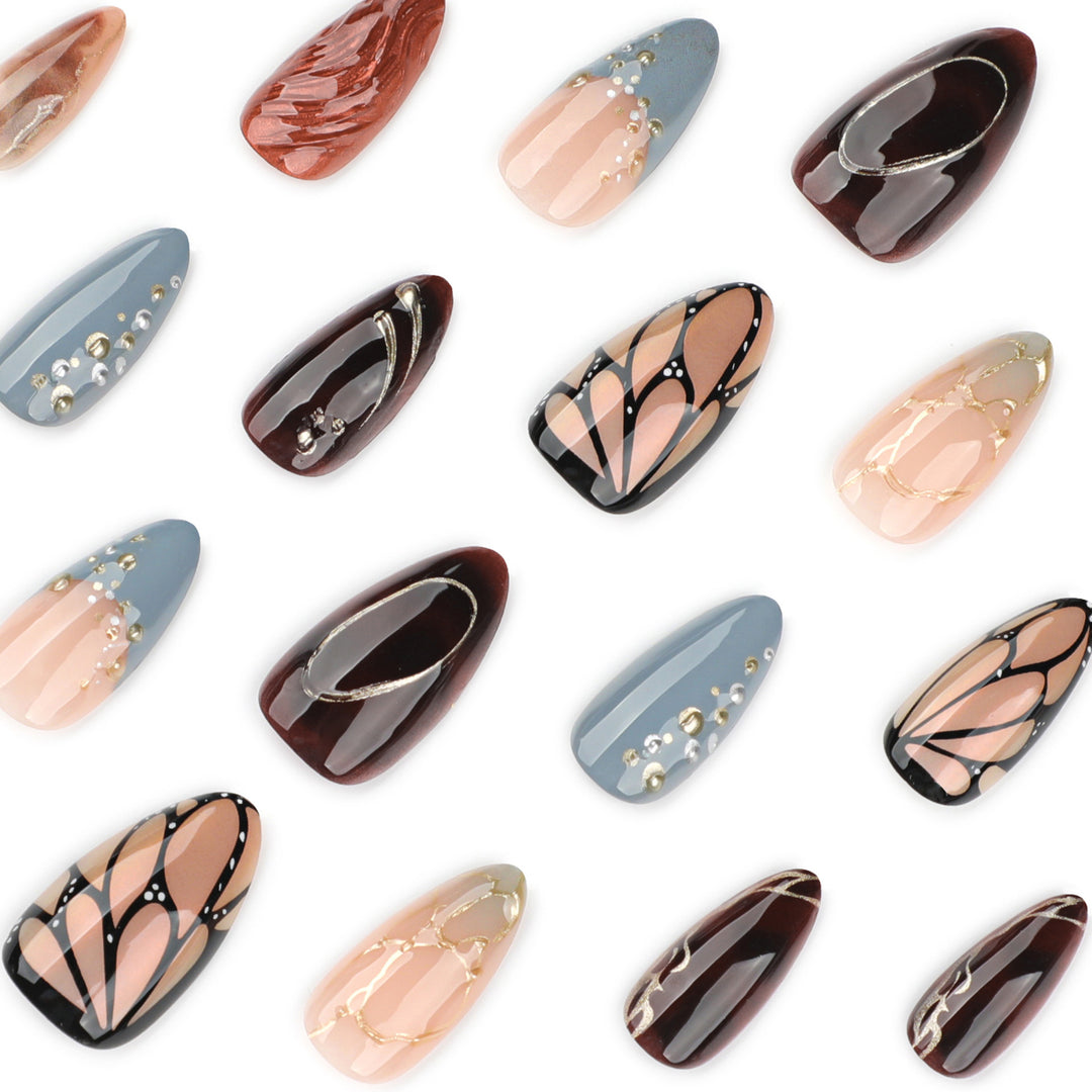 Artful Nail Art with Glitter and Accents Bowlift