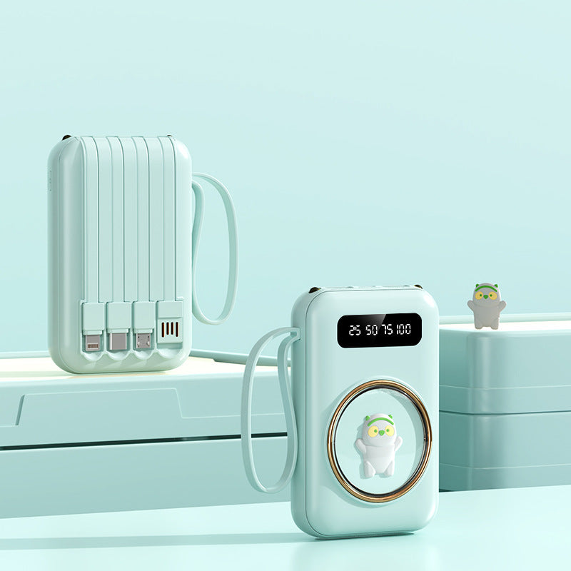 Portable power bank with integrated LED display by Bowlift
