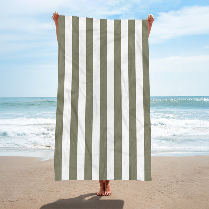 Beach towel with elegant wide stripes Bowlift