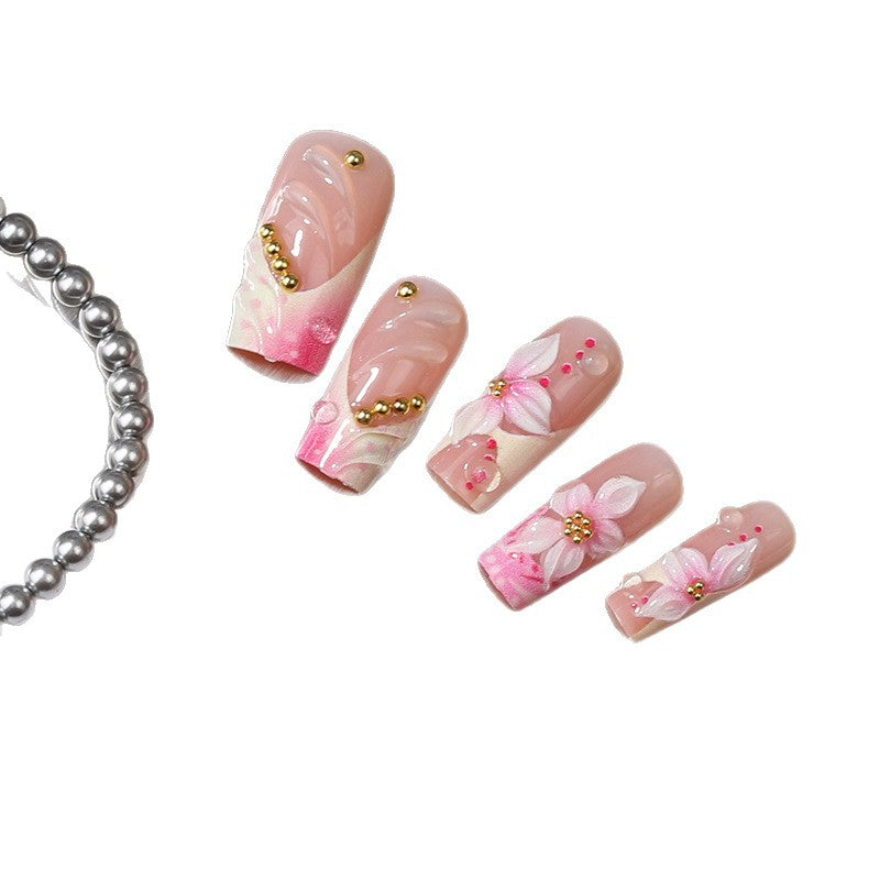 Floral Art Press-On Nail Tips Bowlift