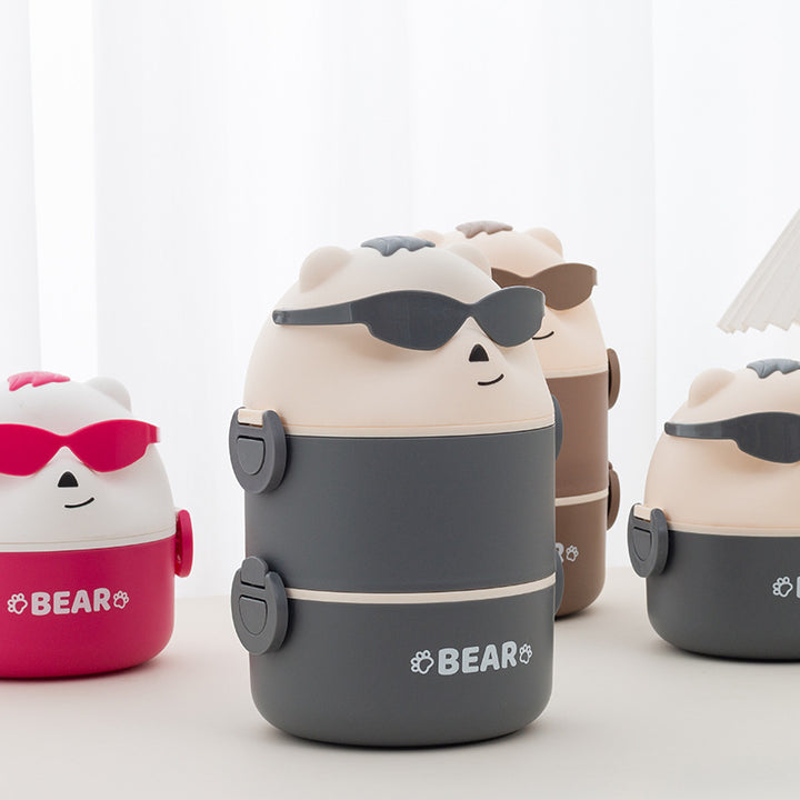 Cute Bear-Themed Portable Snack Container