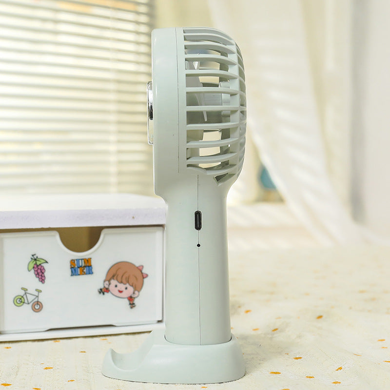Women's portable USB hand fan with multifunctional holder Bowlift