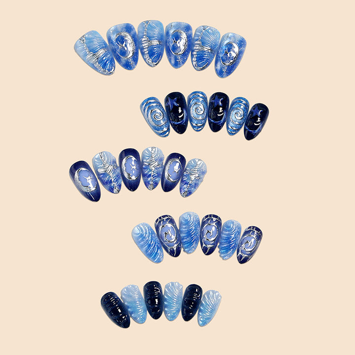 Artistic Galaxy Nail Tips Bowlift
