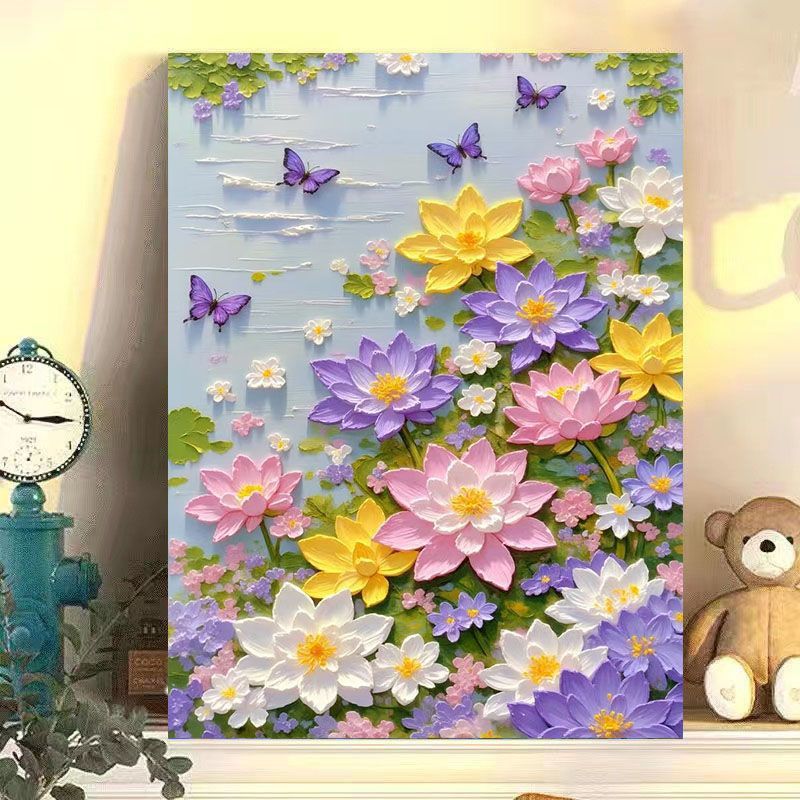 Elegant Floral Lotus Canvas Art Bowlift