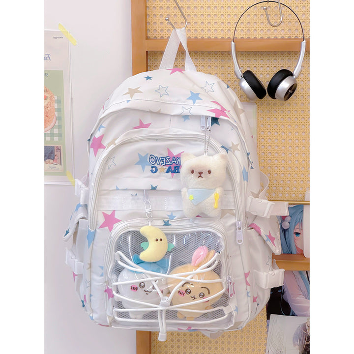 Playful Star-Embellished Backpack Bowlift