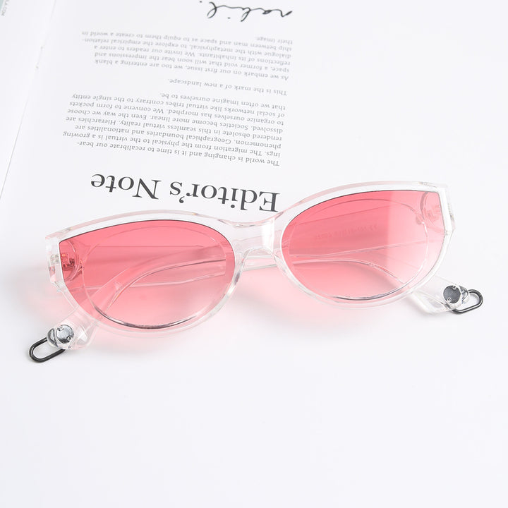 Women's fashionable sunglasses with transparent frame and UV protection Bowlift
