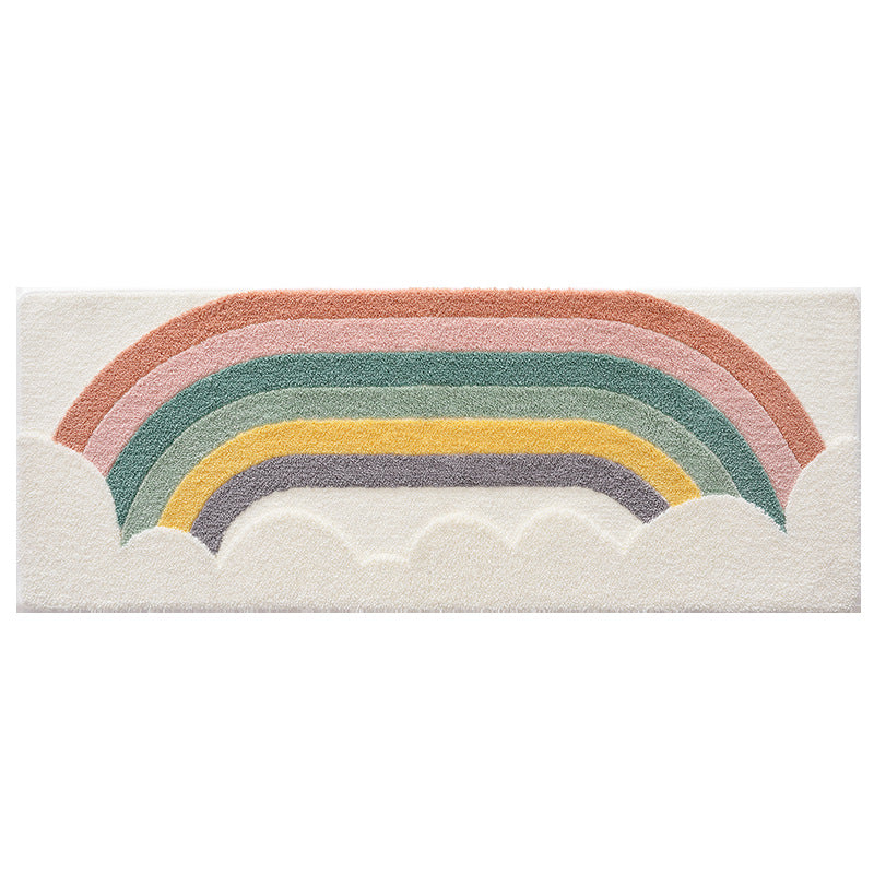Textured Rainbow Bath Rug Bowlift
