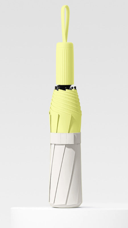 Ladies Automatic Folding Umbrella with Ergonomic Handle and Double-Layer Construction Bowlift