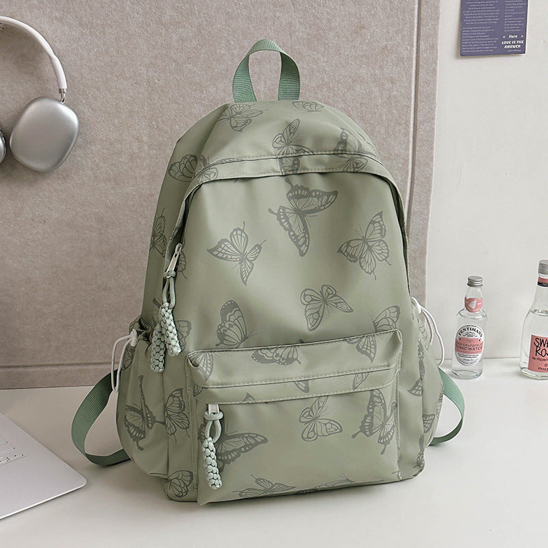 Butterfly Print Casual Backpack