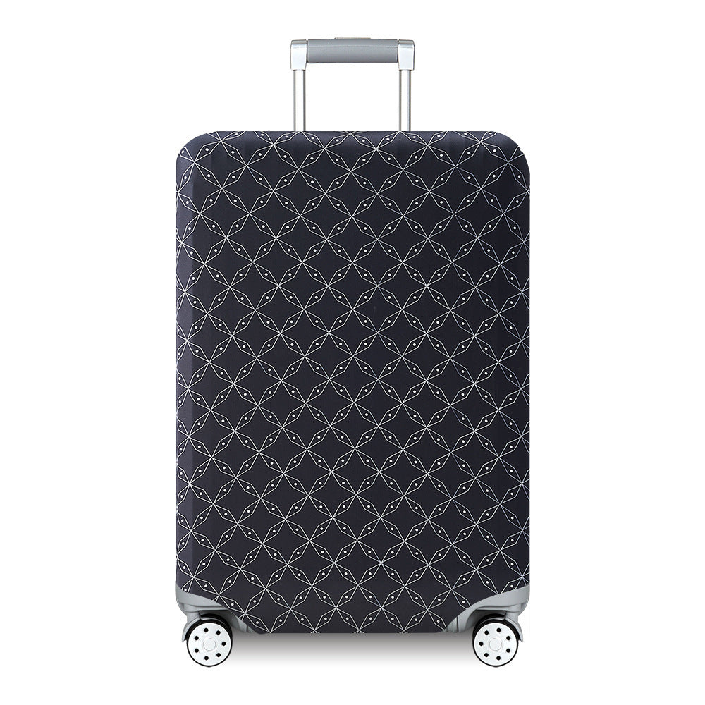 Unisex hard-shell suitcase with modern wave pattern Bowlift