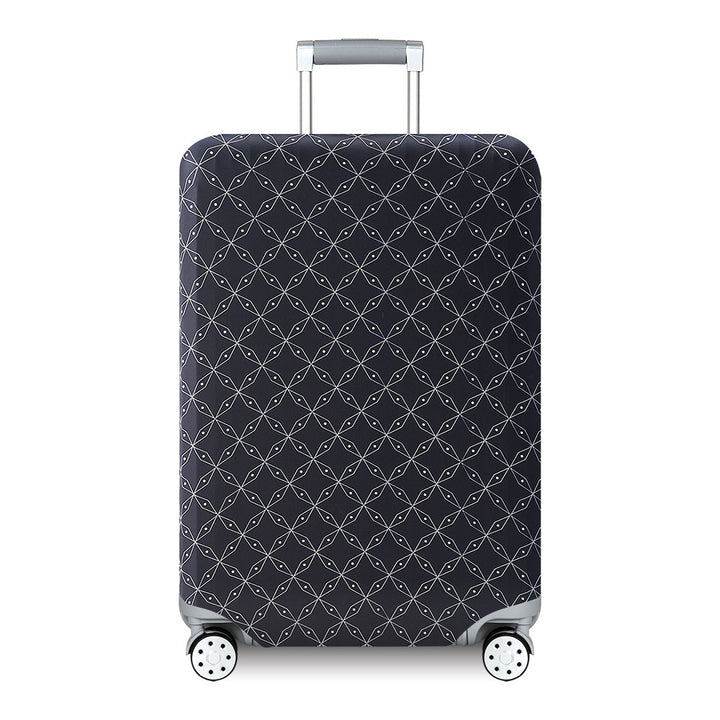 Unisex hard-shell suitcase with modern wave pattern Bowlift