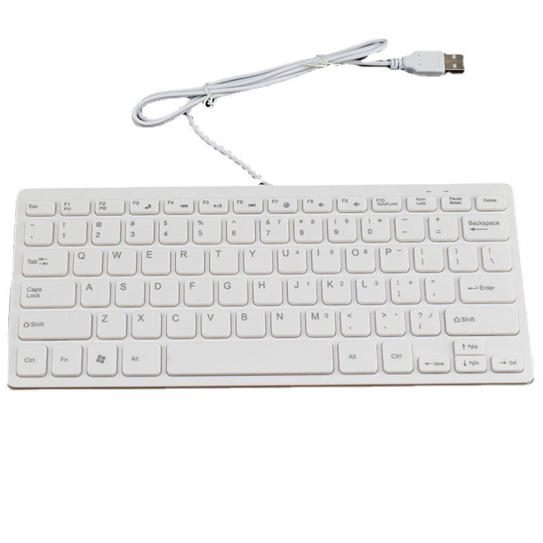 Flat USB keyboard with quiet keystrokes Bowlift