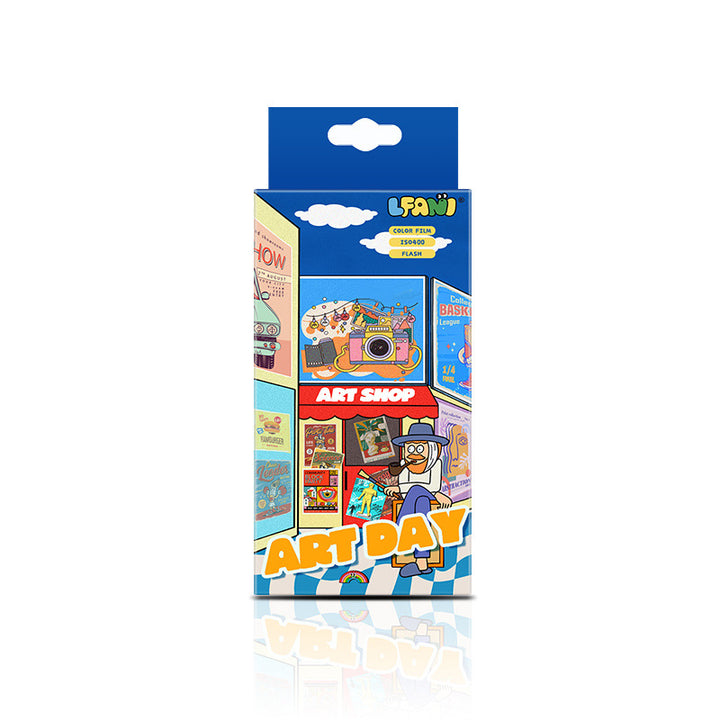 Playful Illustrated Disposable Camera Bowlift