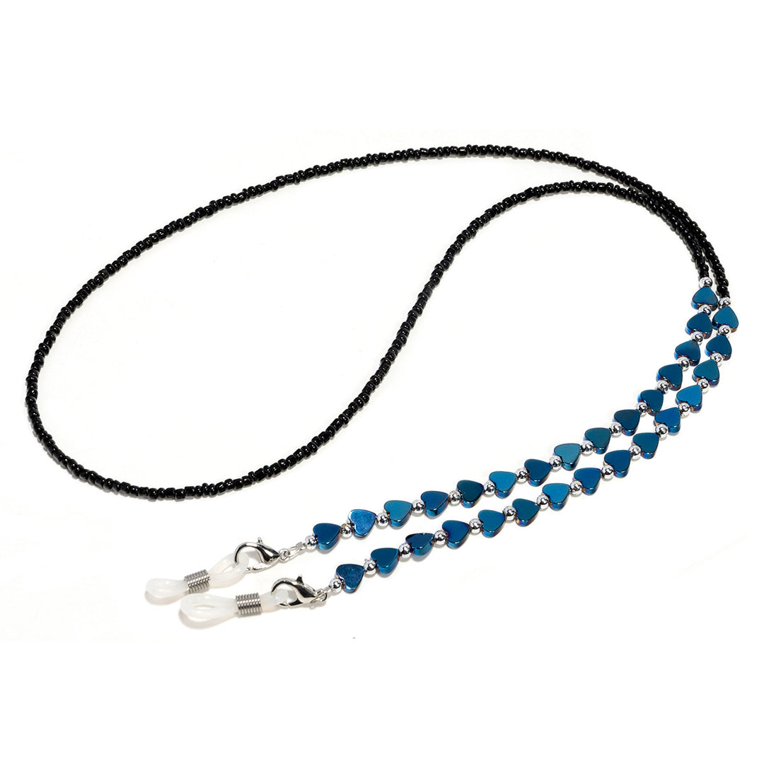 Heart-Shaped Beaded Eyewear Chain Bowlift