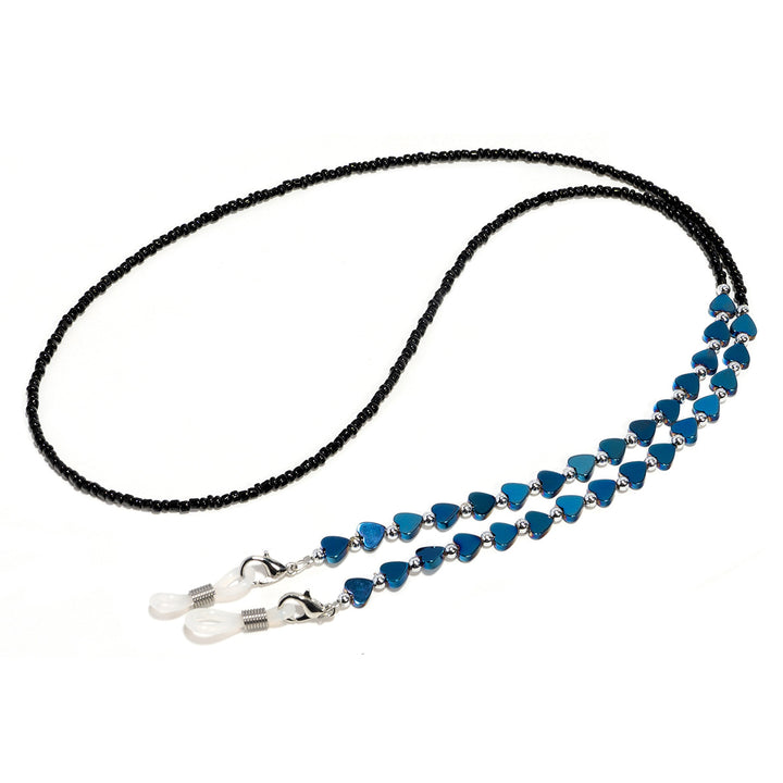 Heart-Shaped Beaded Eyewear Chain Bowlift
