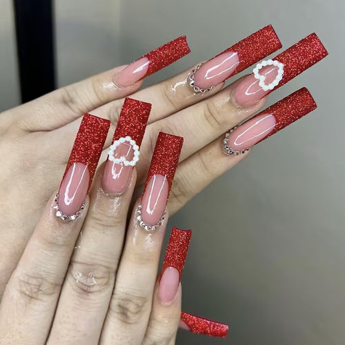 Glamorous Glittery Press-On Nails Bowlift
