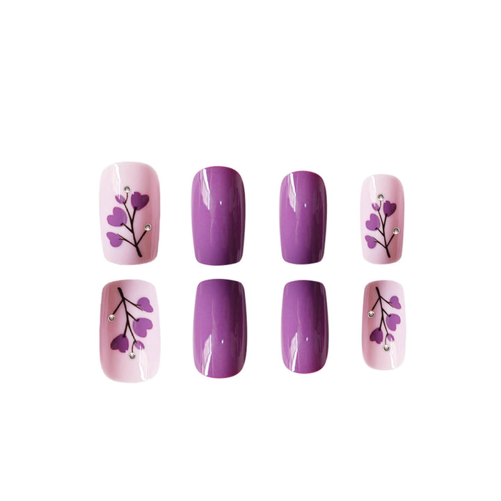 Floral Print Press-On Nail Art Bowlift