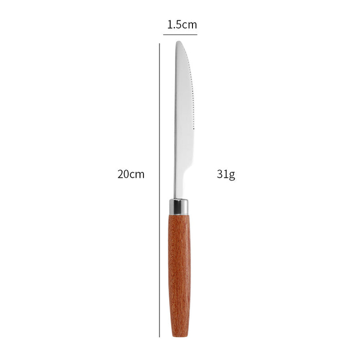 Elegant dessert spoon with ergonomic wooden handle Bowlift