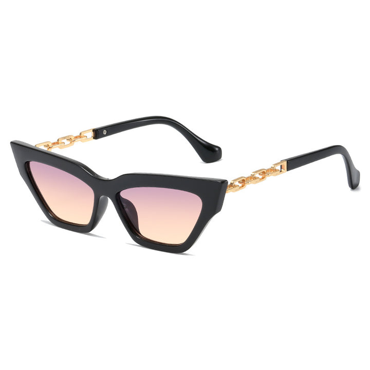 Women edgy cat-eye sunglasses with golden details Bowlift