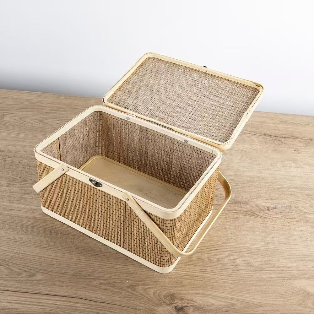 Practical Storage Basket Made of Rattan Bowlift