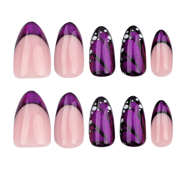 Artificial press-on nails in elegant design Bowlift