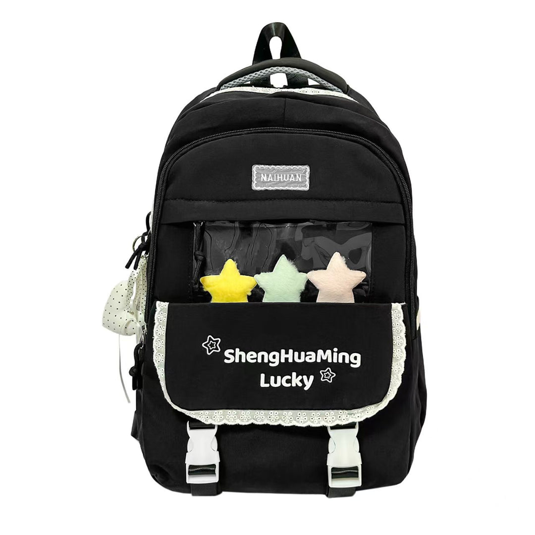 Playful Star-Embellished Backpack Bowlift