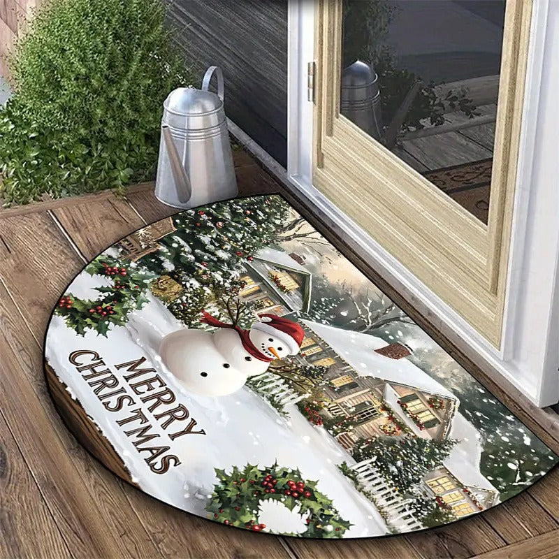 Holiday-Themed Decorative Floor Mat Bowlift