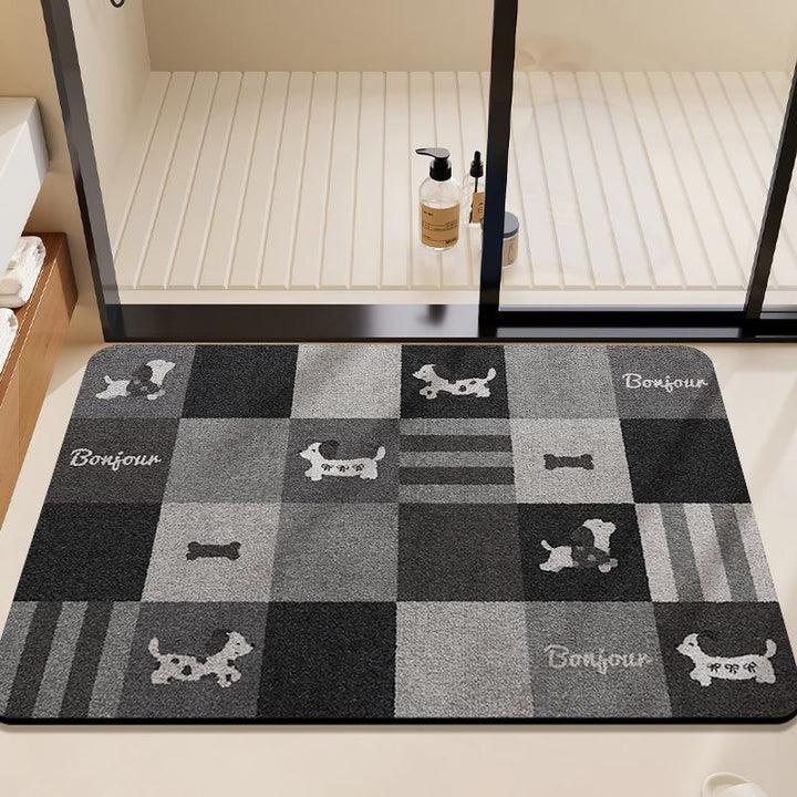Cute Bear-Themed Bath Mat Bowlift