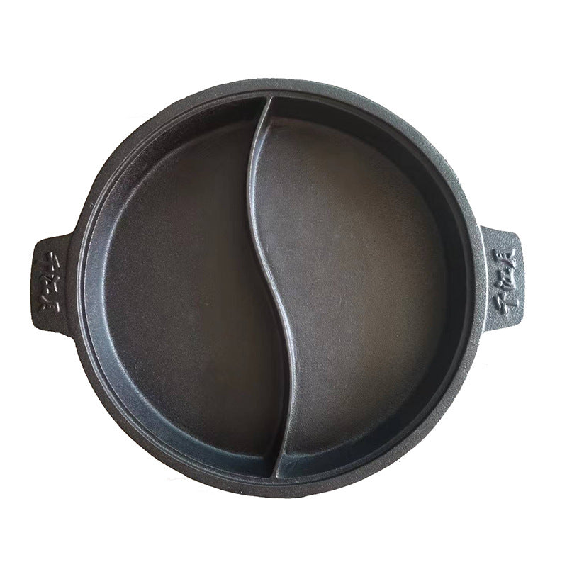 Dual Compartment Cast Iron Serving Pan Bowlift