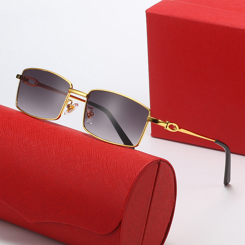 Women's elegant half-frame glasses with fine metal frame Bowlift