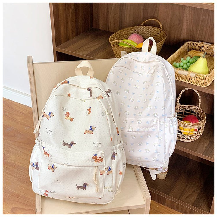 Backpack with Cute Dog Friend Design Bowlift
