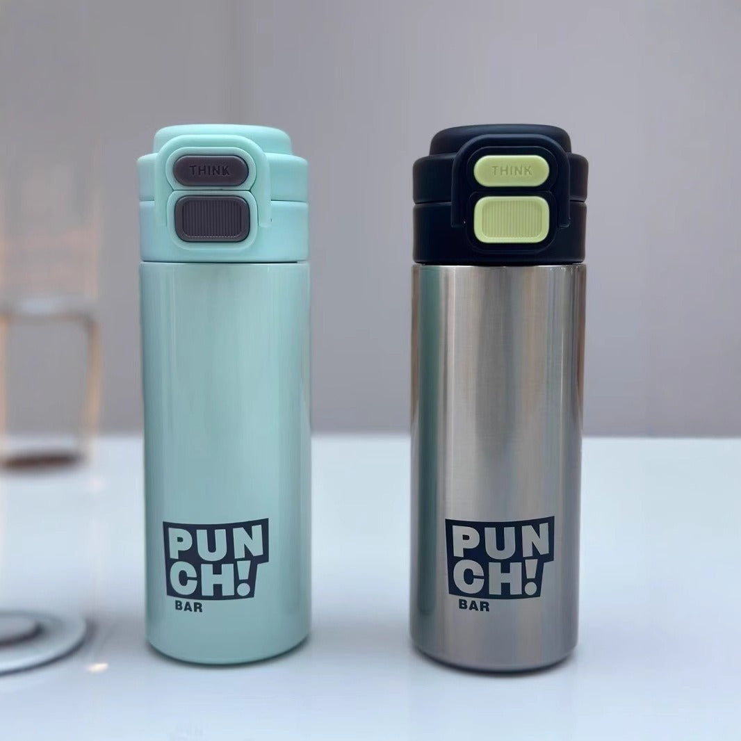 Women's modern insulating drinking bottle with innovative closure system Bowlift