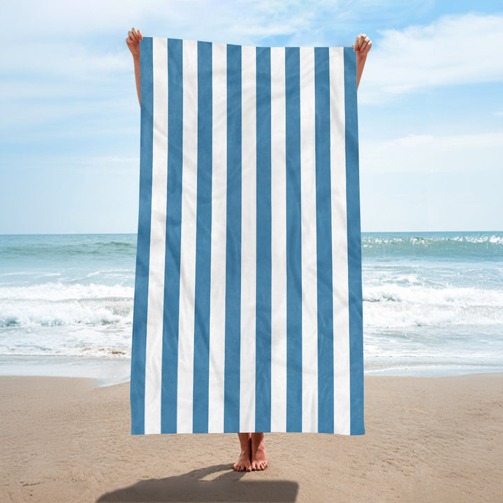 Beach towel with elegant wide stripes Bowlift
