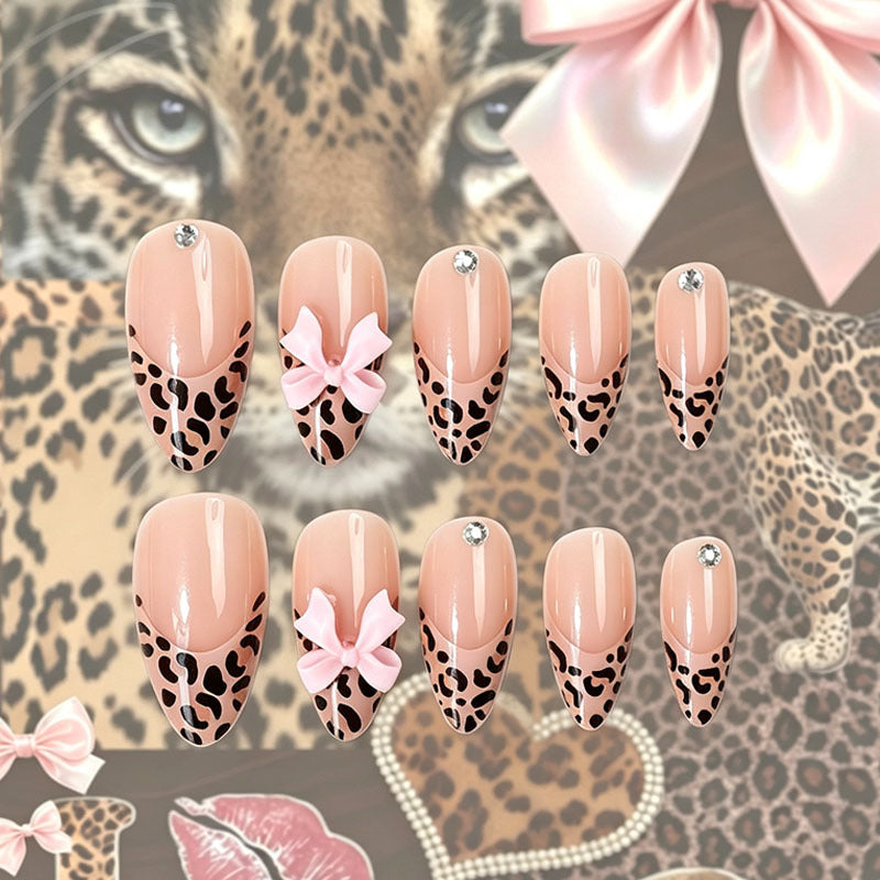 Stylish Animal Print Press-On Nail Tips Bowlift