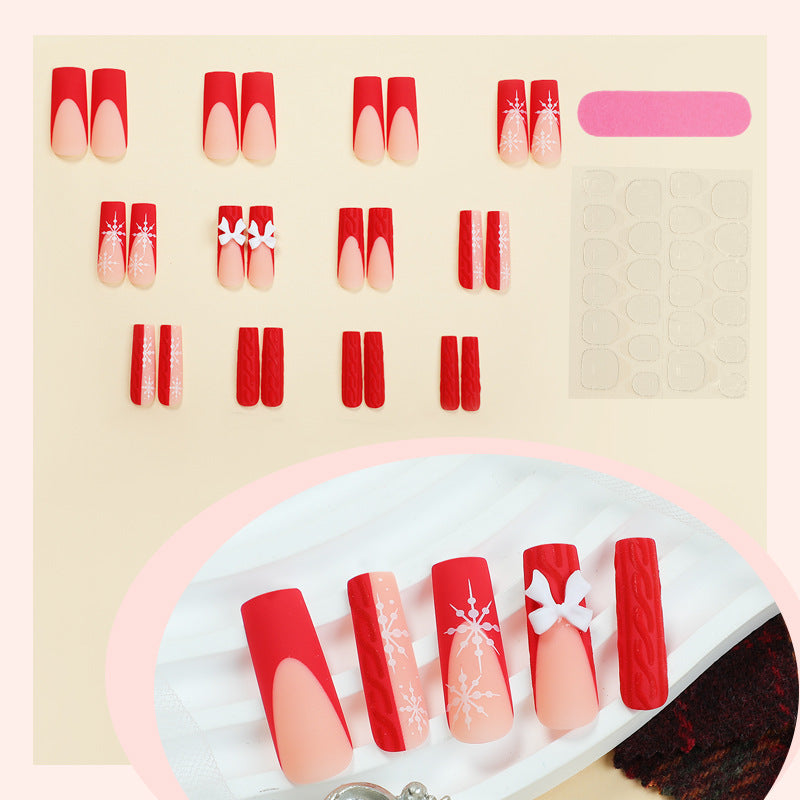 Themed Holiday Press-On Nail Set Bowlift