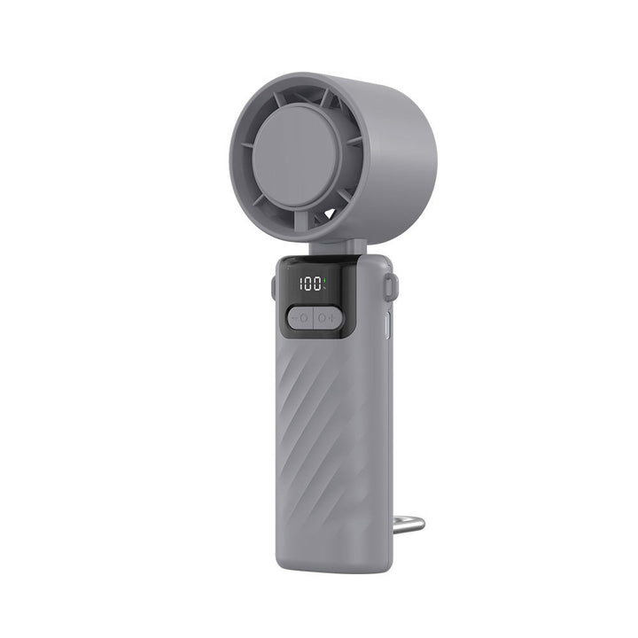 Unisex Digital Display Rechargeable Handheld Cooling Fan Bowlift