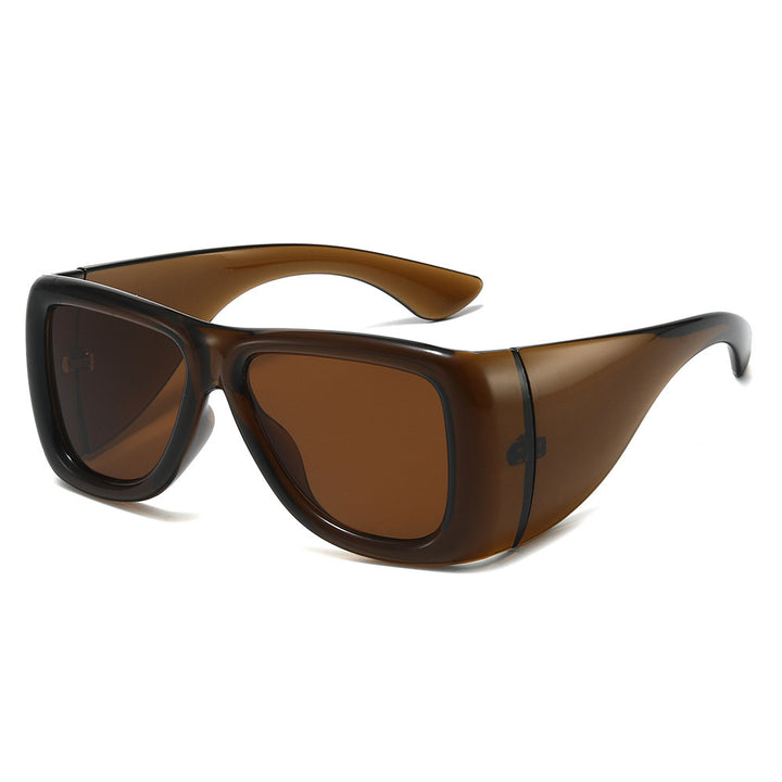 Oversized Fashion-Driven Shield Sunglasses Bowlift