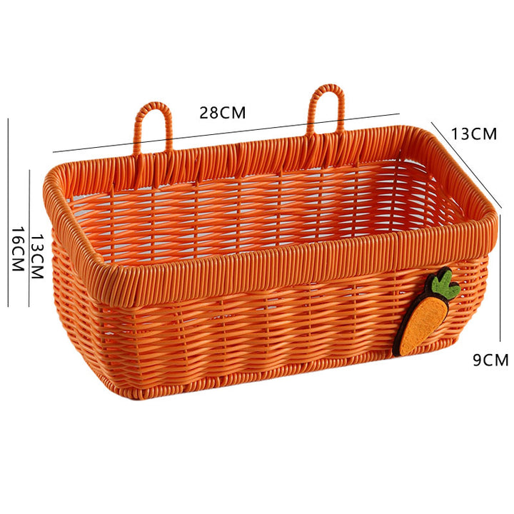 Handwoven Multi-Compartment Storage Basket Bowlift