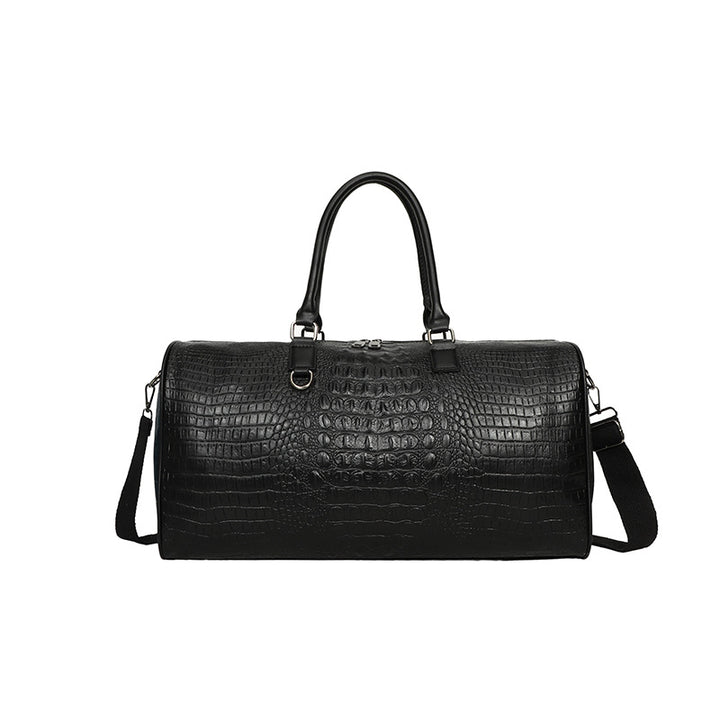 Elegant Travel Bag Made of Durable Artificial Leather with Crocodile Pattern Bowlift