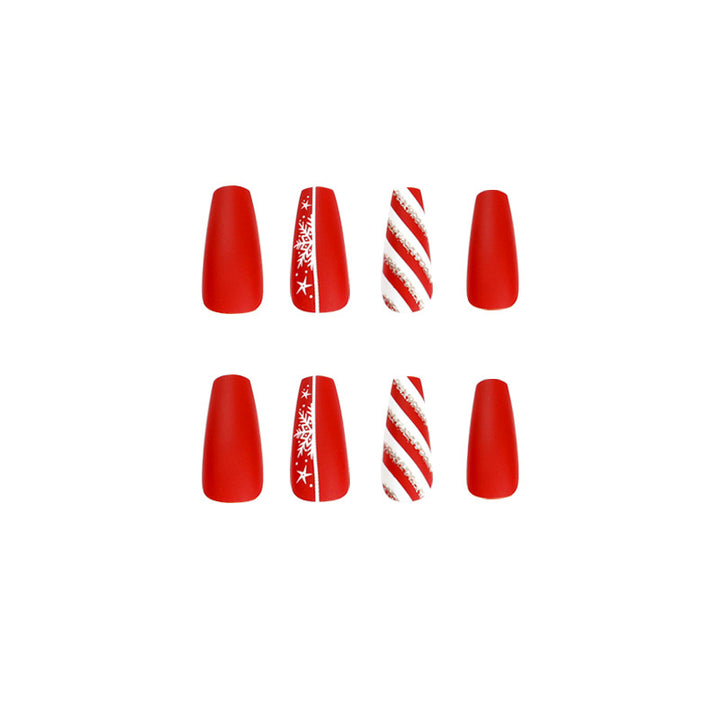 Artful Nail Extensions in Festive Design Bowlift