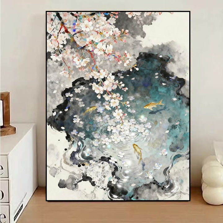 Floral Water Reflection Canvas Art Bowlift