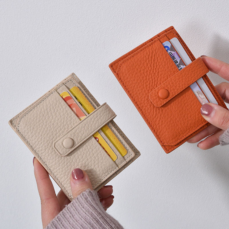 Textured Leather Card Holder Bowlift