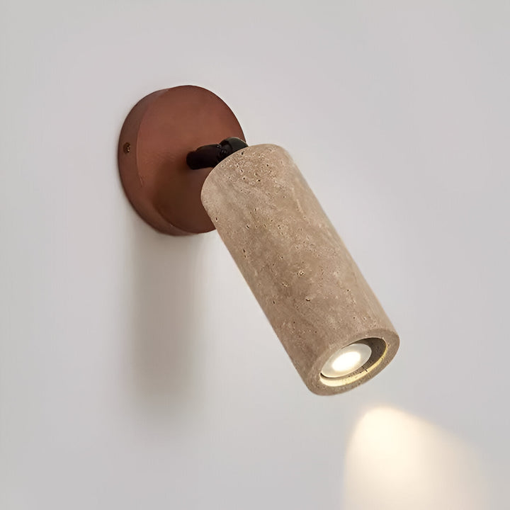 BowLift | Adjustable Travertine Wood LED Wall Lamp and Ceiling Lamp